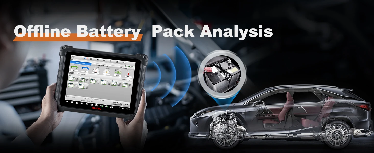 Autel MaxiSys Ultra EV Intelligentes EV-Diagnosegerät mit EVDiag Kit VCMI EV Hochspannungssystem-Batteriepack-Analyse PK Ultra – Detail 6