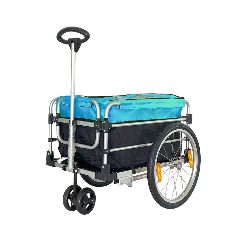 

Cargo bicycle trailer hand-pulled cart two-in-one outdoor travel daily implementation towing multi-function lightweight folding