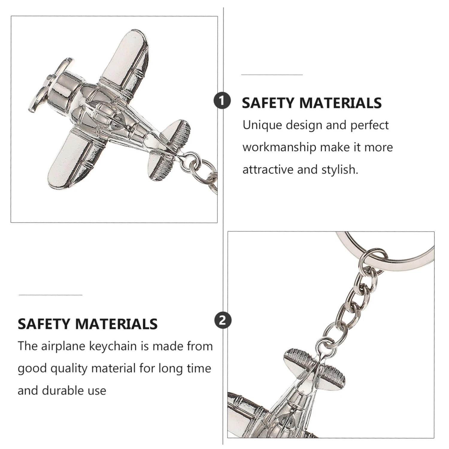 10-50Pcs Metal Aircraft Model Keychain Creative Key Ring Aviation Keepsake Gift for Father Male Friends Gifting