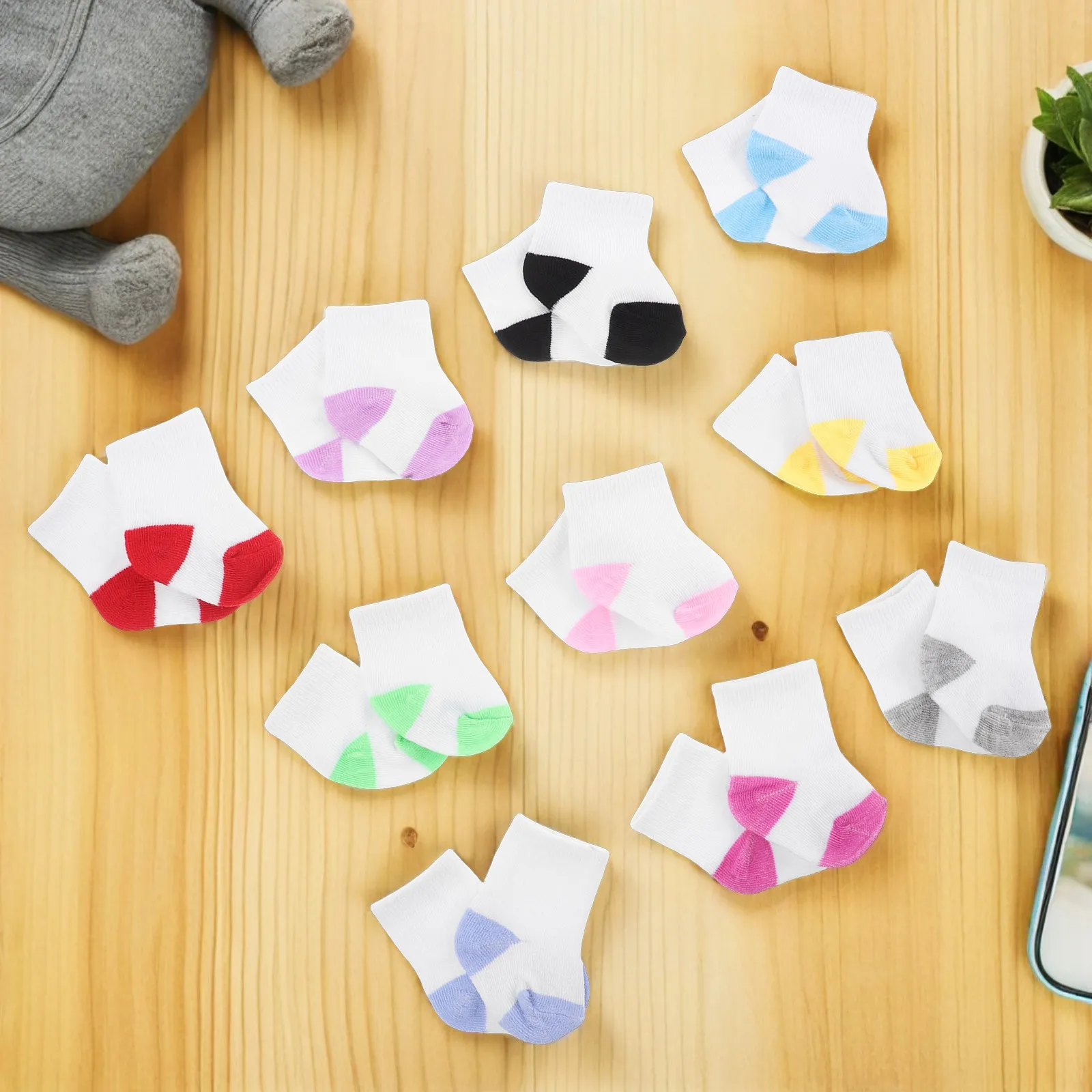 

10Pairs Small Socks for 18 Inch Fashionable Dress Up Outfits Collection American Baby Clothing Accessories Kids