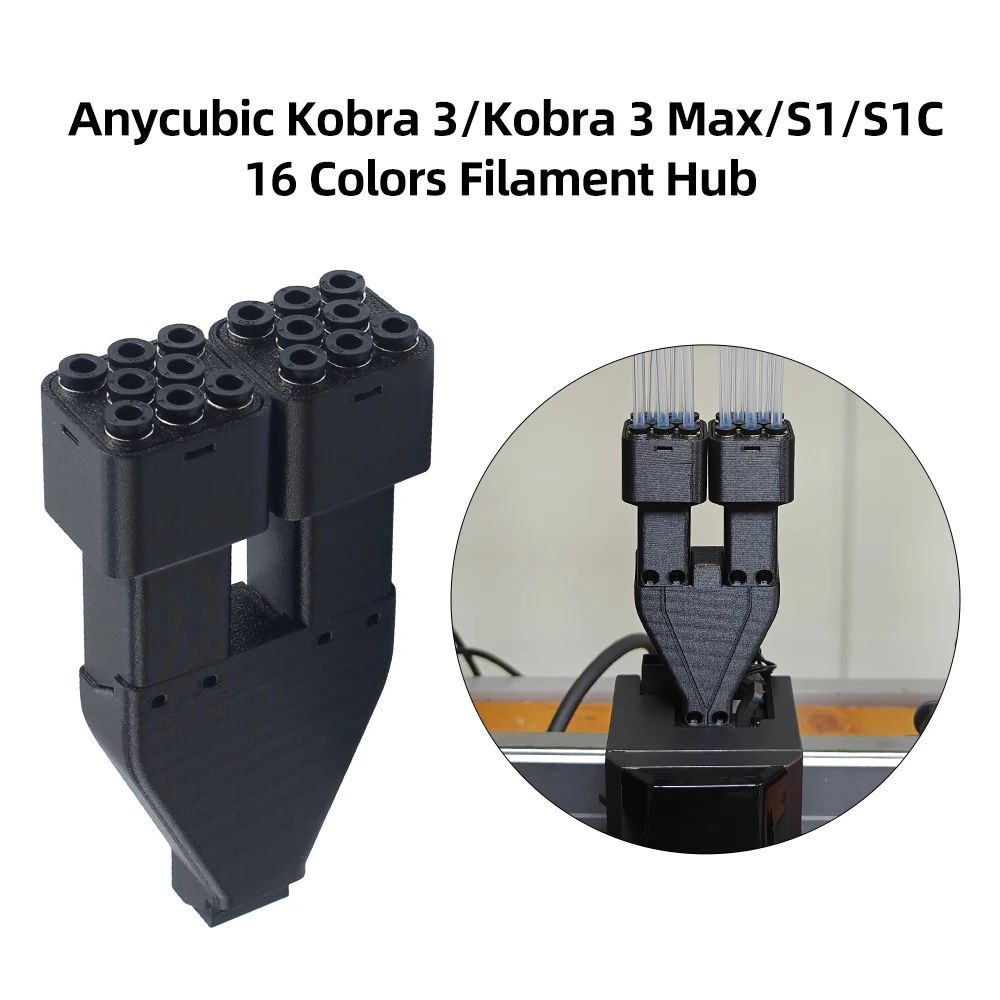 Hub na filamenty 4/5/8/16 kolorów do Anycubic Kobra 3/ Kobra 3 Max/S1/S1C, wysokiej jakości i wygodny w użyciu, akcesoria do drukarek 3D. — zdjęcie produktu 4