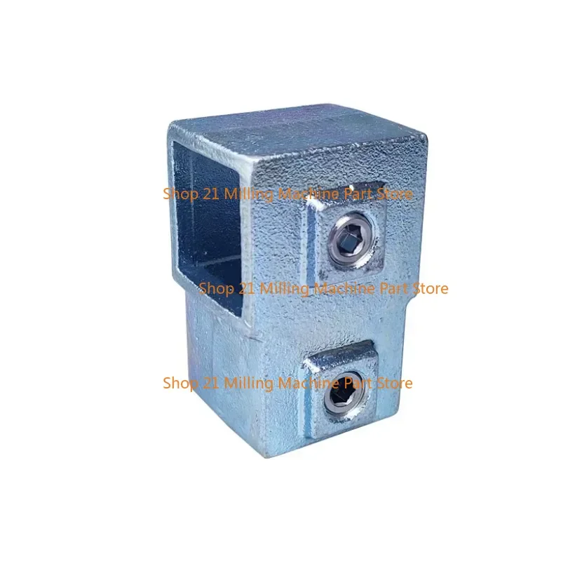 1 peça 40*40mm conector de tubo quadrado acessórios de tubo de ferro galvanizado diy guarda-corpo sem solda, junta t, base