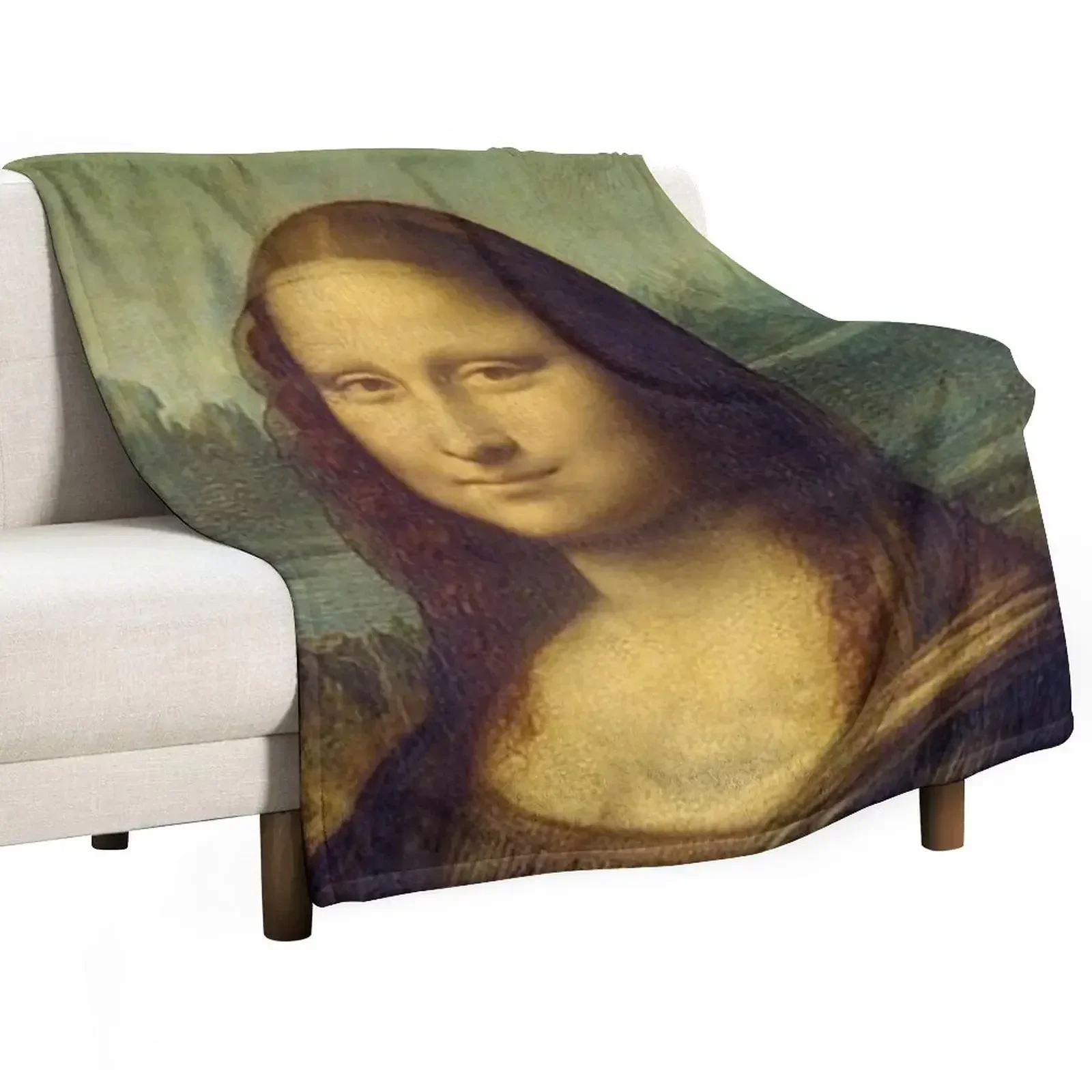 MONA LISA - LEONARDO DA VINCI Throw Blanket Luxury Brand for winter heavy to sleep bed plaid sofa bed Flannel Blankets