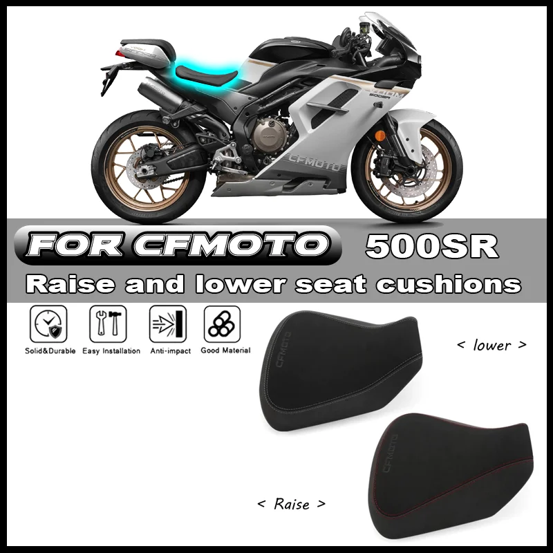 

For CFMOTO 500SR VOOM motorcycle modified raised front seat cushion leather seat bag and lowered front seat cushion accessories