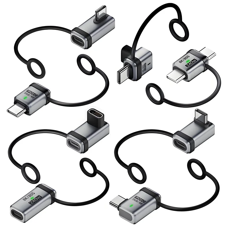 Adapter USB Typu C 240W Szybkie Ładowanie Adaptador Transfer Danych OTG Złącze USBC Do Telefonu Ipad Tablet Kabo Konwerter USB Typu C