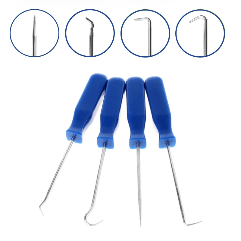 

Hot Sale 4Pcs 135mm Car Auto Vehicle Oil Seal Screwdrivers Set O-Ring Gasket Seal Gasket Puller Remover Pick Hooks Repair Tools