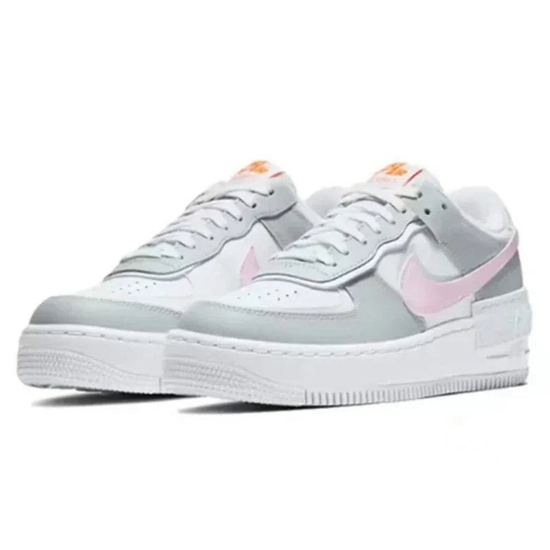 Nike-Chaussures de Skate Air Force 1 pour Femme, Basses Classiques AF1 SHADOW, Violet, Jaune