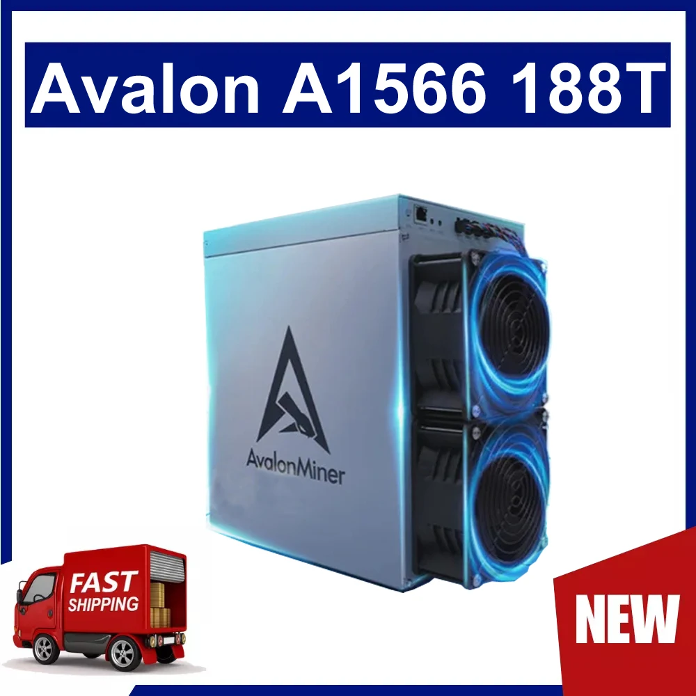 New in Stock Avalon A1566 188T SHA-256 Algorithm With a Maximum Hashrate Power Consumption of 3420W with PSU Free Shipping