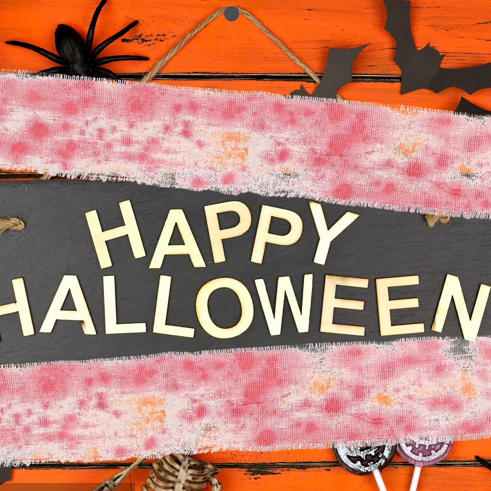 Bloody Gauze Strip Halloween Warning Tape Creepy Scary Cloth Decoration Bloody Cloth Prop Horror Atmosphere Layout Prop
