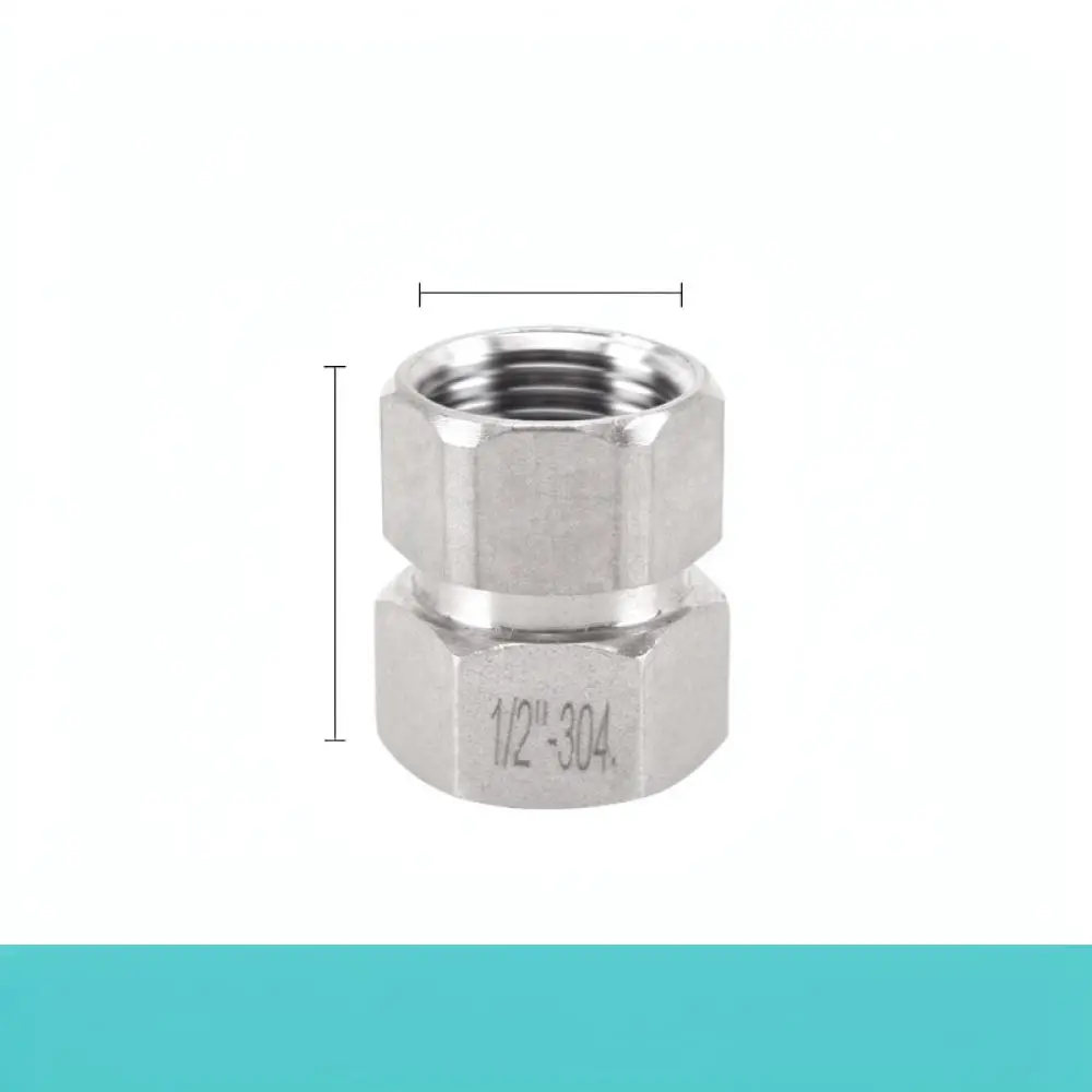 304 Stainless Steel Pipe Fitting Adapter Heavy Duty Threaded Connector Plumbing Water Hose Coupling For Cisqu Plumbing System