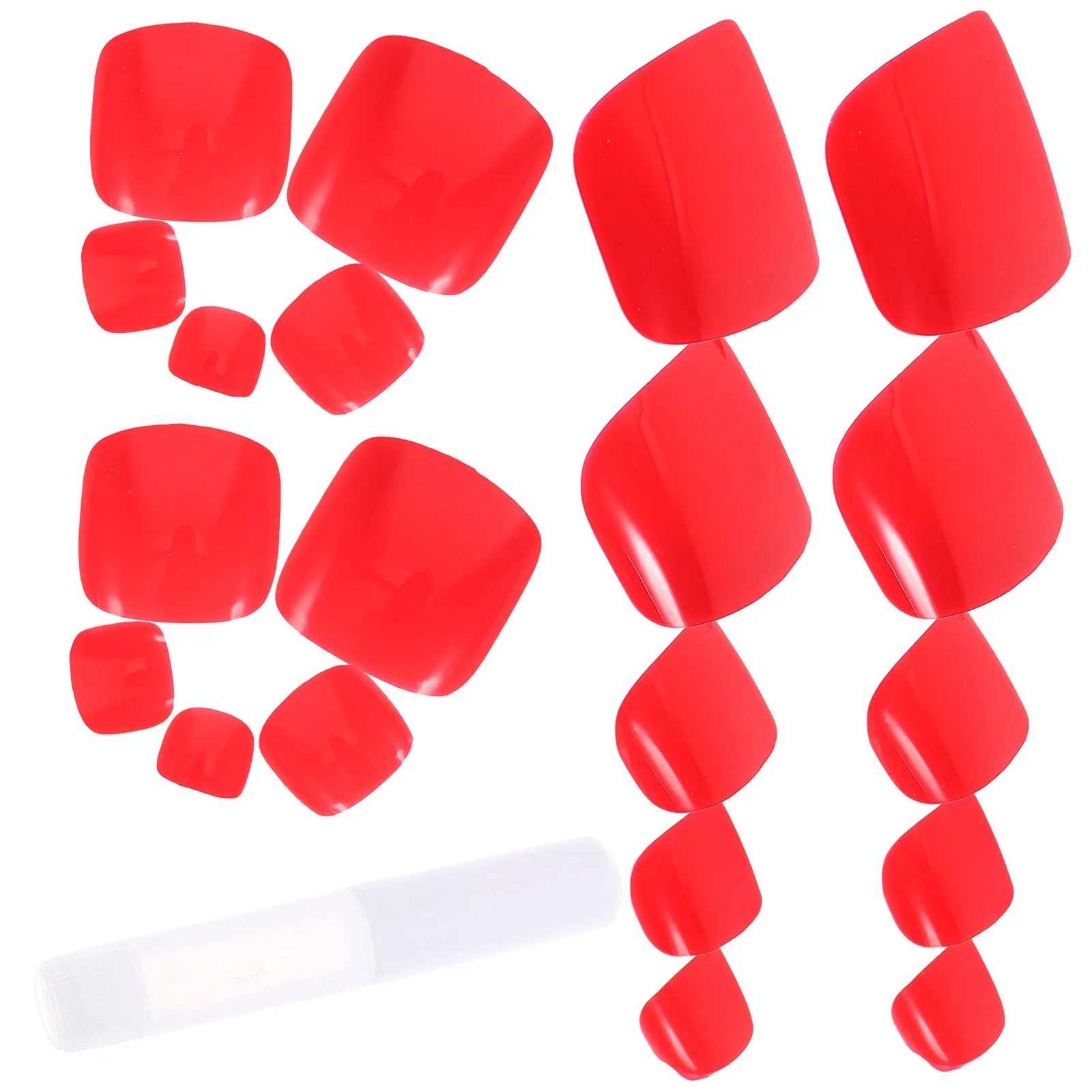 

24pcs Toe Nail Stickers Full Cover Gradient Women Stickers Creative Art Decals Fascinating Different Easy Apply Party Birthday