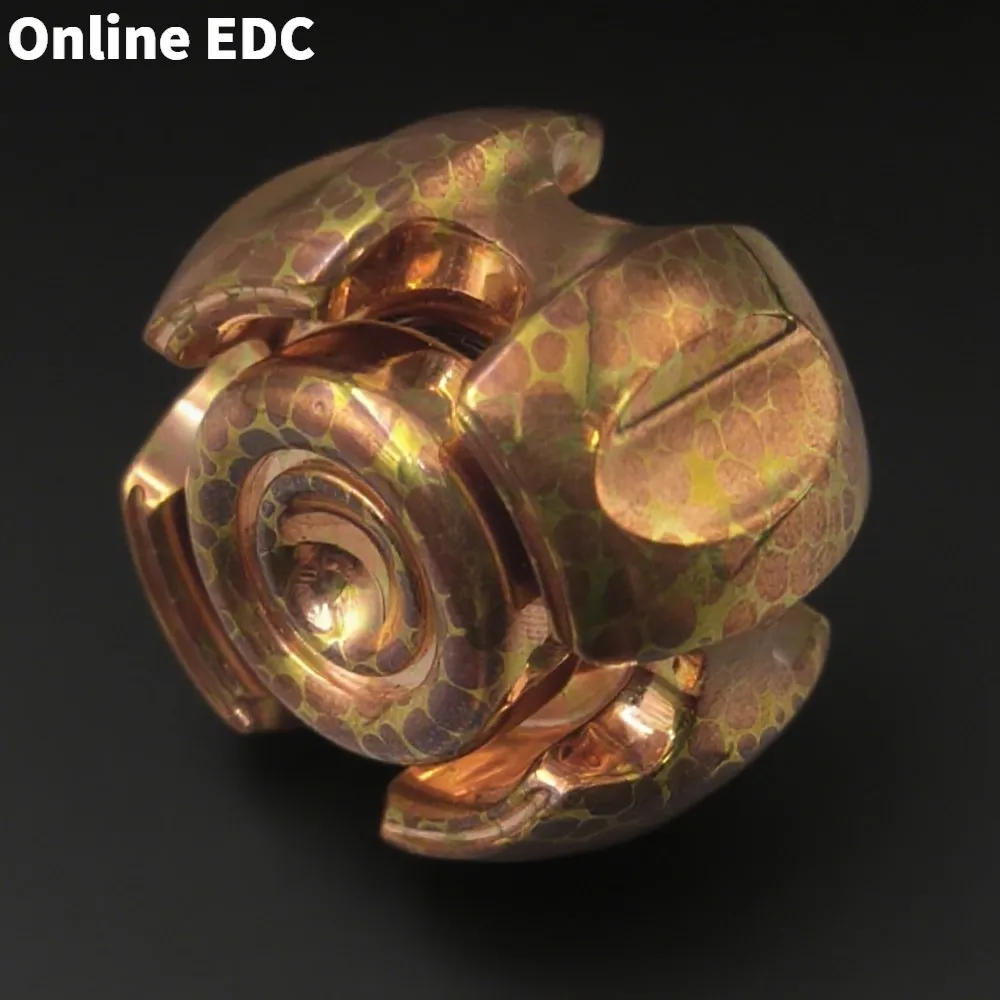 Giocattoli EDC usati LAUTIE Dragon Scale Mokume Fidget Spinner Giocattolo antistress Giocattoli Fidget per adulti Giroscopio