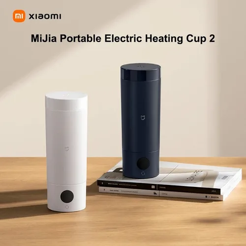 Imagen 1 del producto XIAOMI-Hervidor eléctrico portátil Mijia, 2 termos, Caldera de agua rápida, 350ml, temperatura inteligente, aislamiento, viaje, 110V-240V