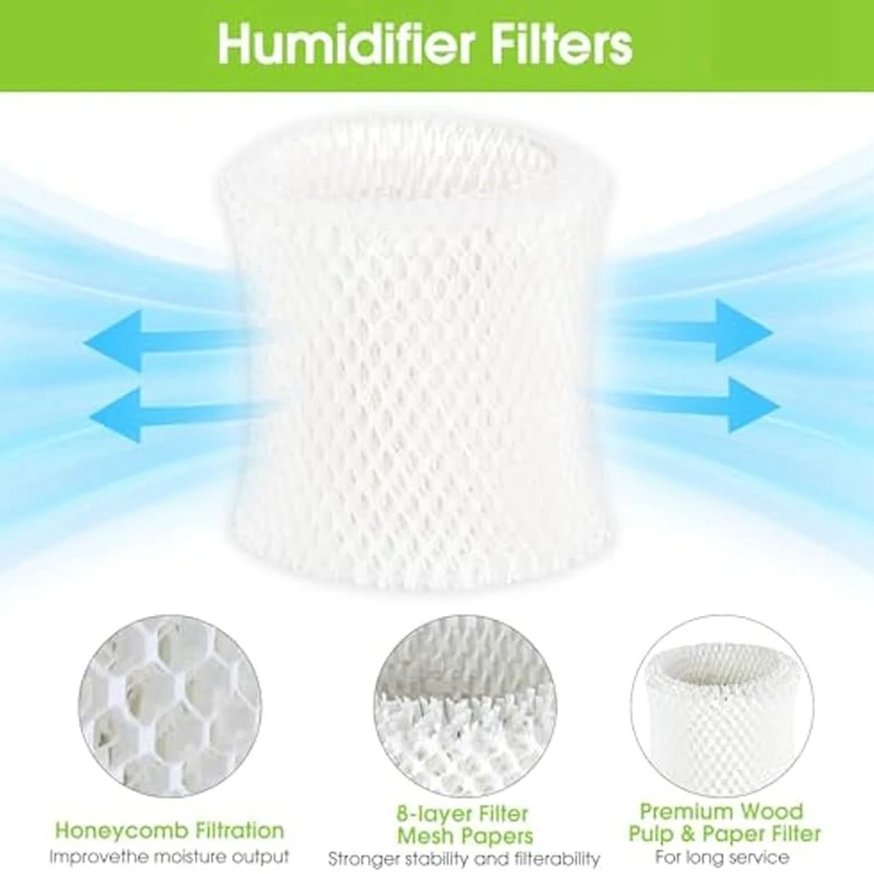 8Pcs Humidifier Filters For Canopy Bedside,Replacement Filters For Canopy Bedside Humidifiers, Wood Pulp Paper Filter