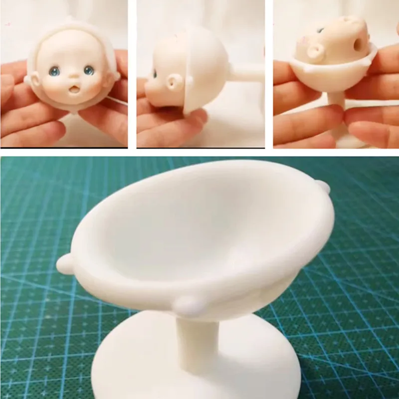 Ob11 Soft Pottery Doll Head Handmade Mold Doll Auxiliary Tool Tray Puppet Making Tool Can Be Used Repeatedly