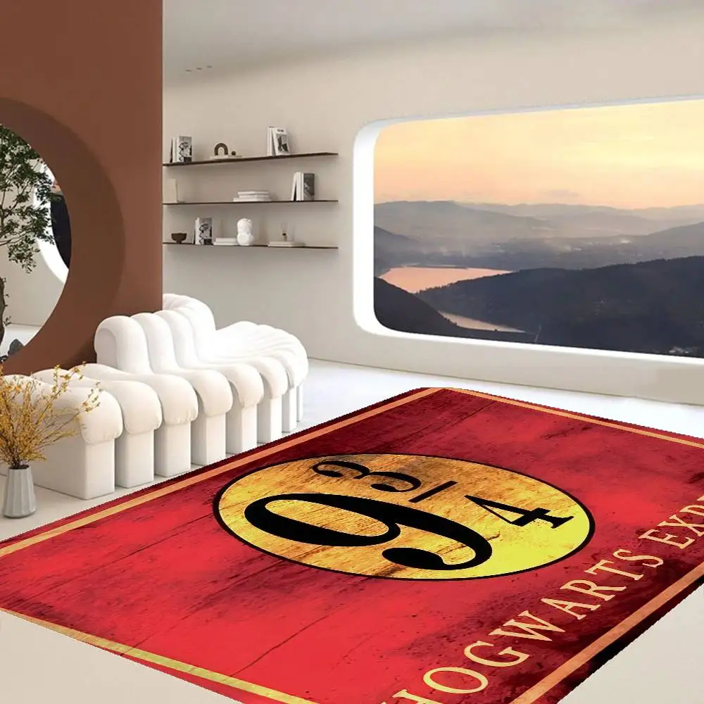 HOGWARTS EXPRESS 9 34 غرفة الحصير المضادة للانزلاق امتصاص الماء شريط طويل وسادة غرفة نوم حصيرة السجاد المنزلية