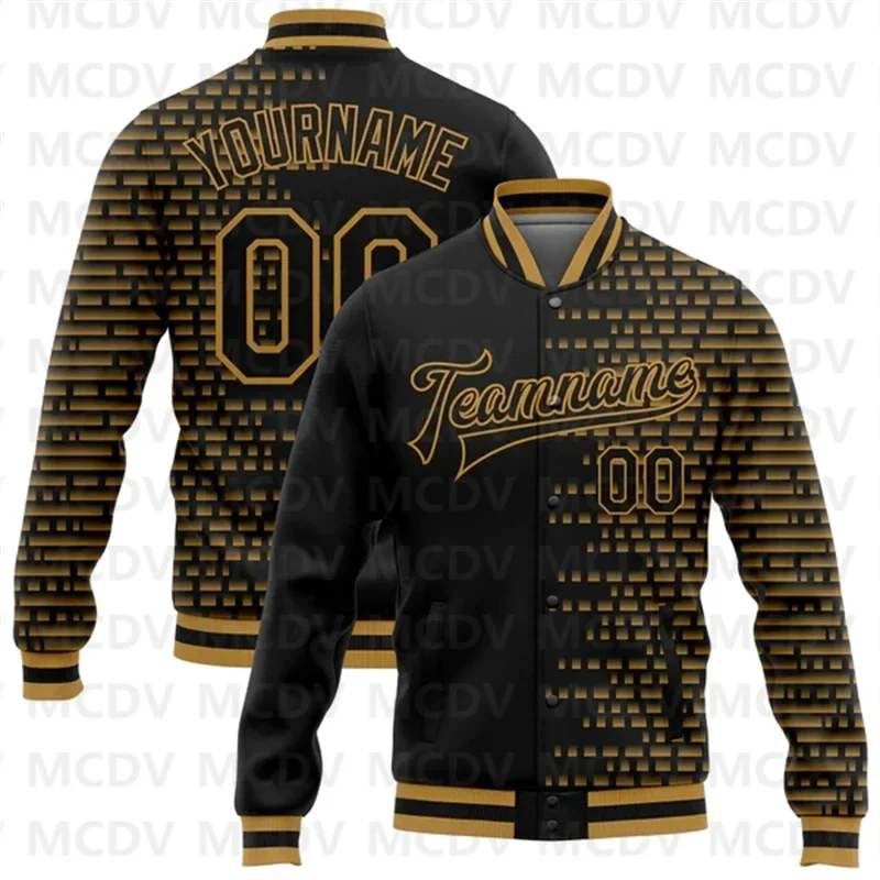 

Custom Black Kelly Green Red-Gold Black History Month Lion 3D Pattern Design Bomber Full-Snap Varsity Letterman Jacket