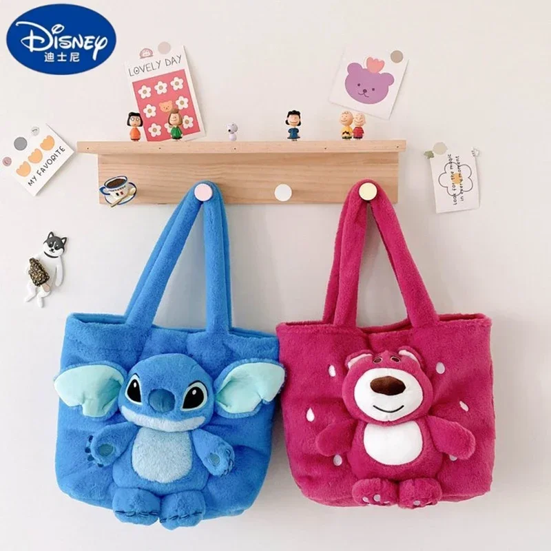 ディズニーぬいぐるみハンドバッグ 4 色ロッツォ & スティッチかわいいメッセンジャーバッグガールトートバッグアニメぬいぐるみぬいぐるみソフトバッグガールフレンド用