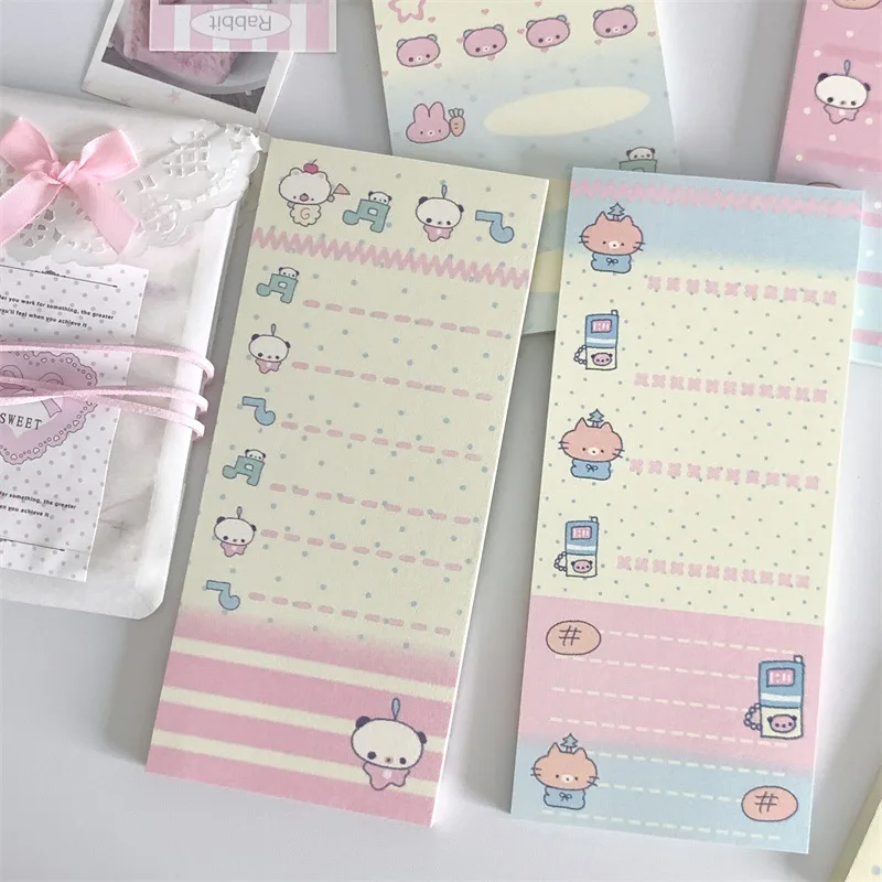 Carnet de notes mignon de style coréen, bloc-notes non collant, laisser un message, prendre des notes, cahier, étudiant, fournitures de papeterie, paquet de 50 pièces
