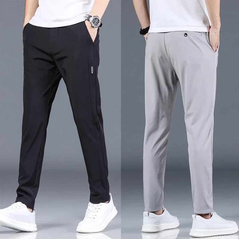 

5Colors Classia Style Men's Golf Pants Fashion Sports Pants High Quality Four Season Slim Straight Leg Stretch Casual Trousers