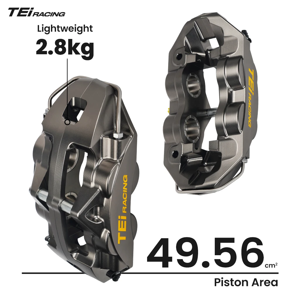 TEI P42 Super 4 Piston Caliper 296*24 mm Rotor BBK Auto Brake System Front Big Brake Kit for Honda Fit GR9 15 Inch Car Rim