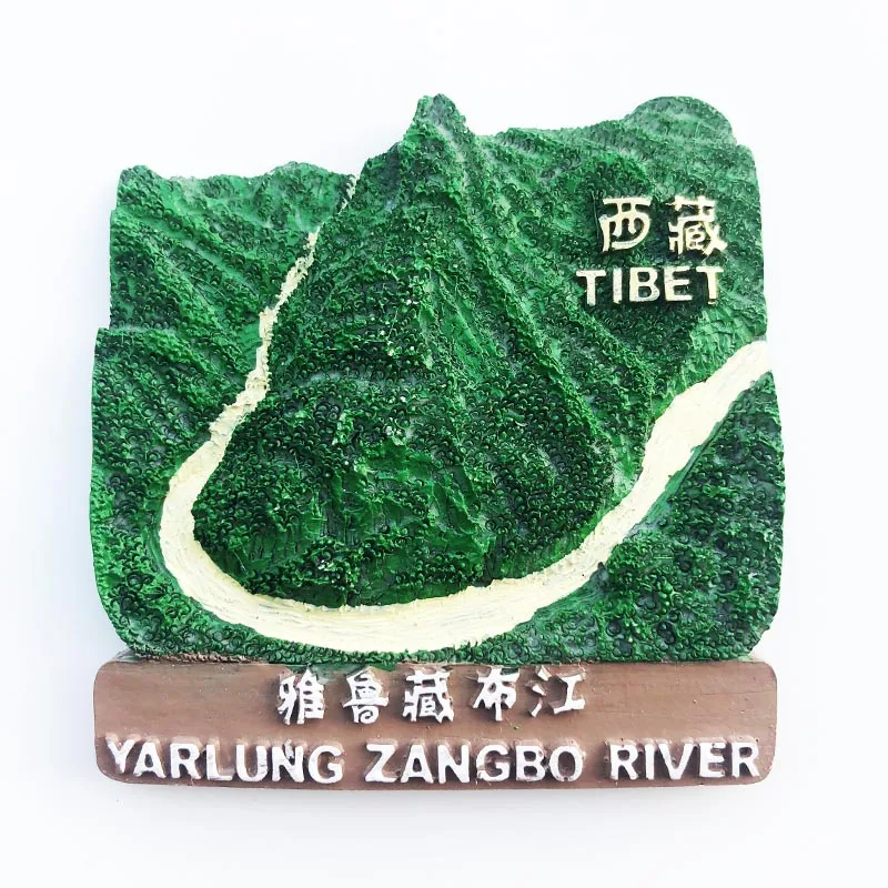 

Fridge magnet the Yarlung Zangbo River three-dimensional colored message post resin refrigerator magnet tourist souvenir