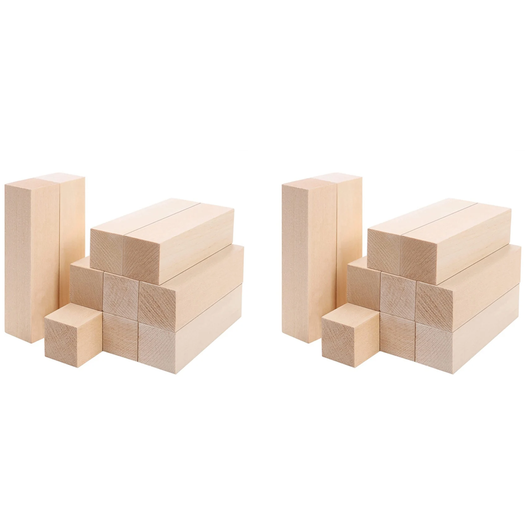 

ABRE-Large Carving Wood Blocks (20 Pack) 4 X 1 X 1 Inches Unfinished Basswood Project Craft Kit DIY Hobby Set For Beginners