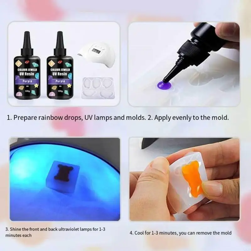20ml UV Versatile Jewelry Coloring Colored Diamond Dust Glitter Epoxy Resin Practical UV Resistant Adhesive