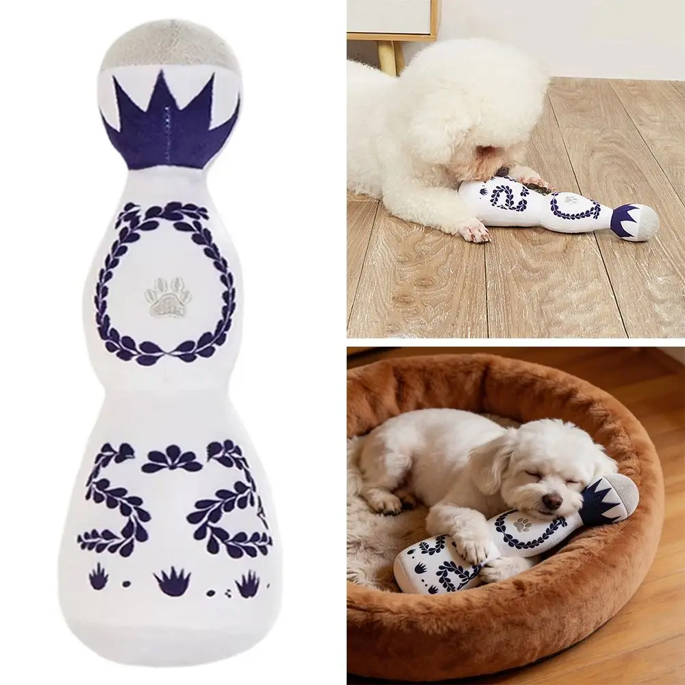 26cm Portable Bottle Shape Dogs Toy Tooth Cleaning Sounding Doll Cats Toy Interactive Cute Pet Companion Toy