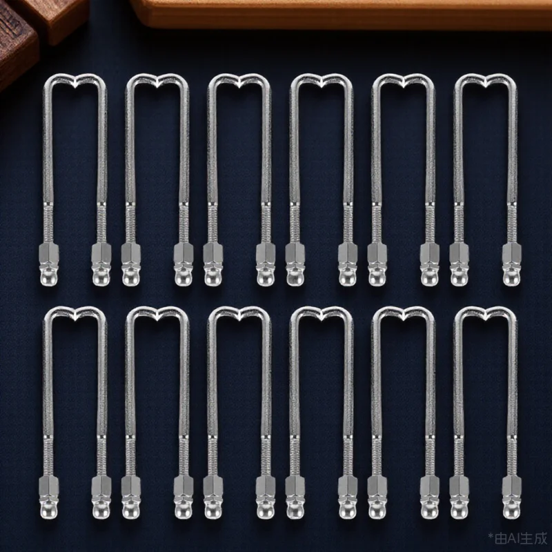

48pcs Banjo Hook Brackets Nuts Set Metal Adjustable Tension Hooks For Banjo Guitar Repair Tool Kit Musical Instrument Parts