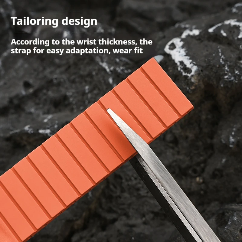 FKM حزام (استيك) ساعة فلورو المطاط حزام 18/19/20/21/22 مللي متر الإفراج السريع للطي المشبك قطع إلى حجم استبدال سوار ساعة للرجال والنساء