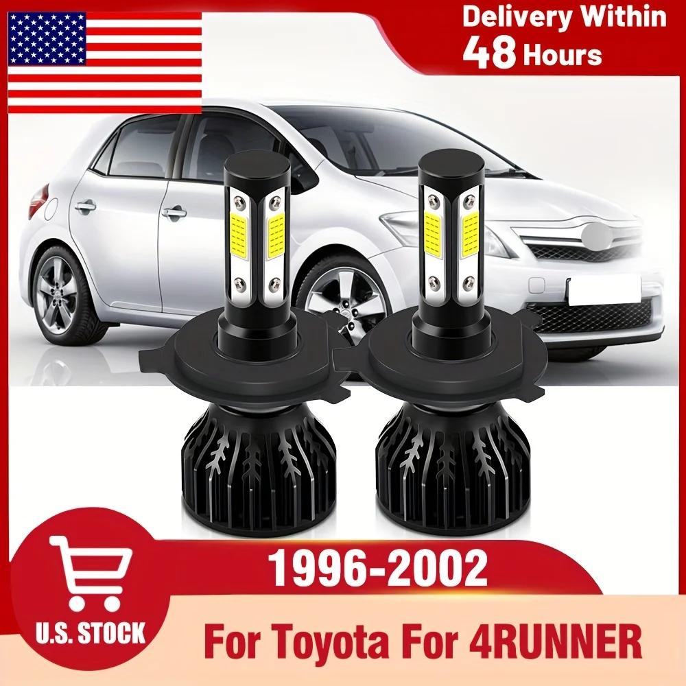 

Headlight Hi/Lo Beam Bulbs Fit For Toyota 4RUNNER (1996-2002), 6000K White, Convenient And Fast, Plug And Play, Pack Of 2