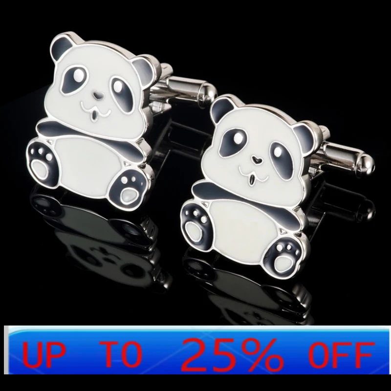 

LMM Chinese style panda cufflinks simple and versatile men's sleeve nails formal French shirt cuffs