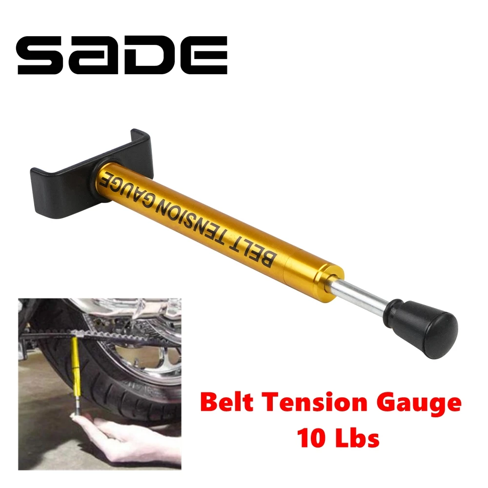 Belt Tension Gauge, Motorcycle Belt Tensioner Tool Fit for 10 Lbs Belt Drive Models Replacement Adjustment Wheel Service