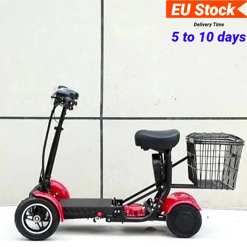 Disabled Adult Electric Scooter Double Motor 500W36V 2 Seater Mobility Scooter 4 wheels Foldable Parents And Child E Scooter