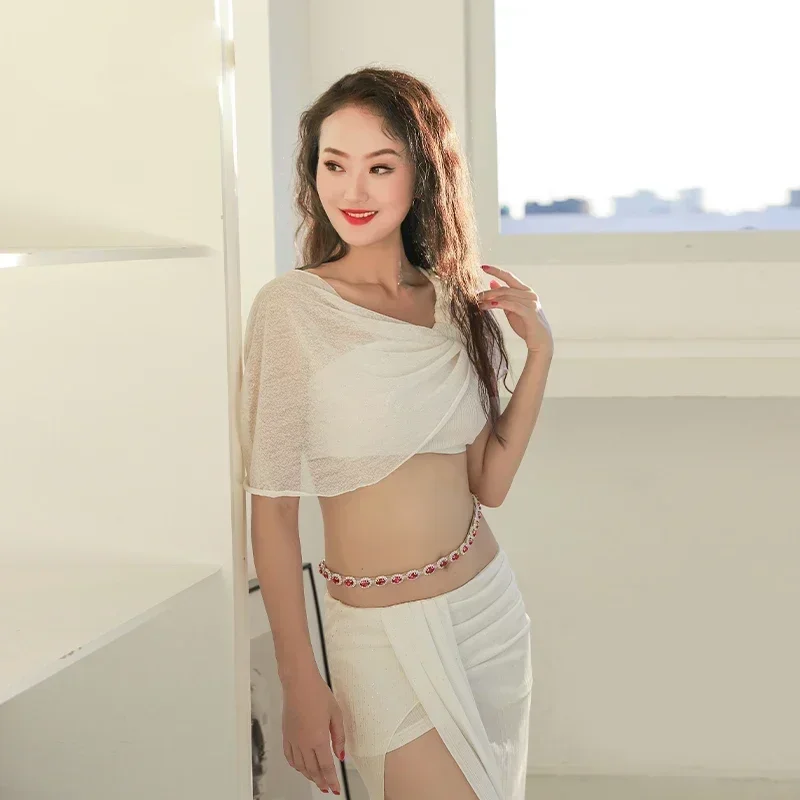 Nuovo costume di danza del ventre femminile elegante dea danza orientale pop canzone tuta da allenamento per le donne abbigliamento di danza del ventre gonna superiore