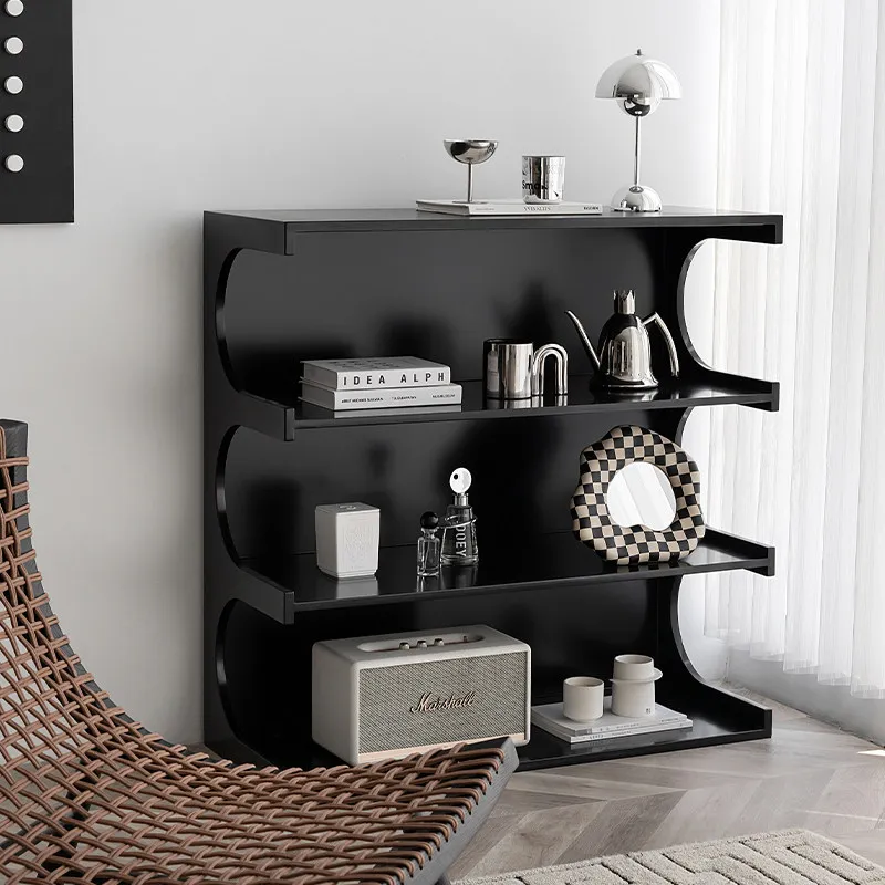 Nordic Sense Small Apartment Shelves Living Room Floor-to-Ceiling Bookshelves Simple Multi-Level Storage Racks