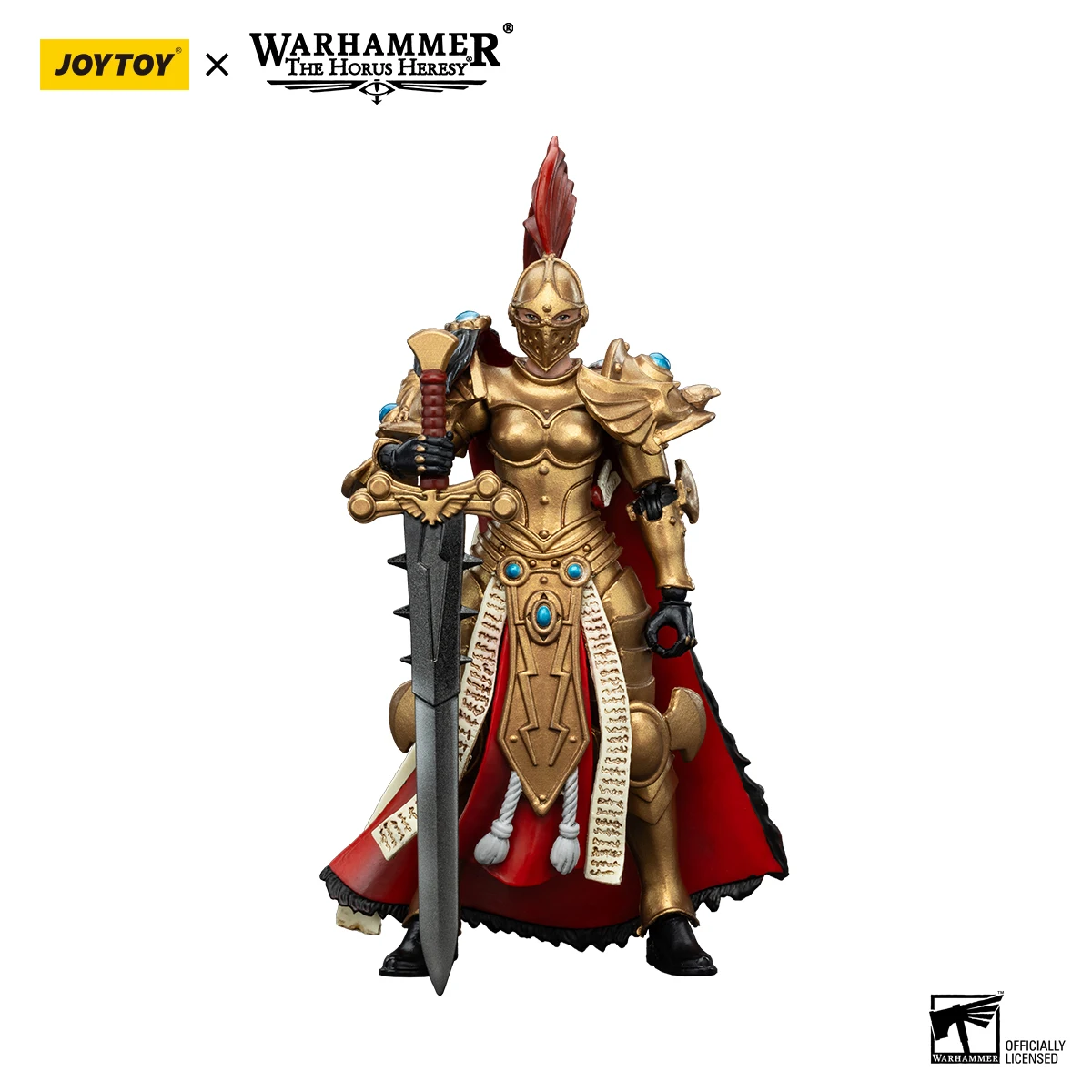 Joytoy warhammer 30k 1/18 figuras de ação irmãs do silêncio falcones brancos vigilador quadro 3 peças anime modelo militar