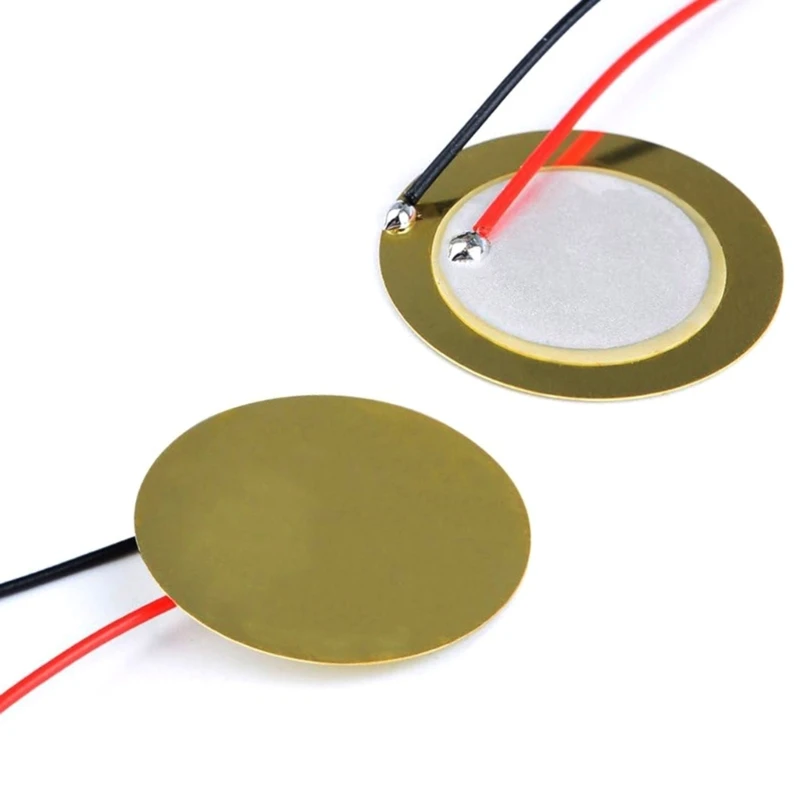 15Pcs Piezo Disc Element Sensor with Wire, Piezoelectric Pickup Sensor, Contact Microphone Triggers, Transducer Prewired