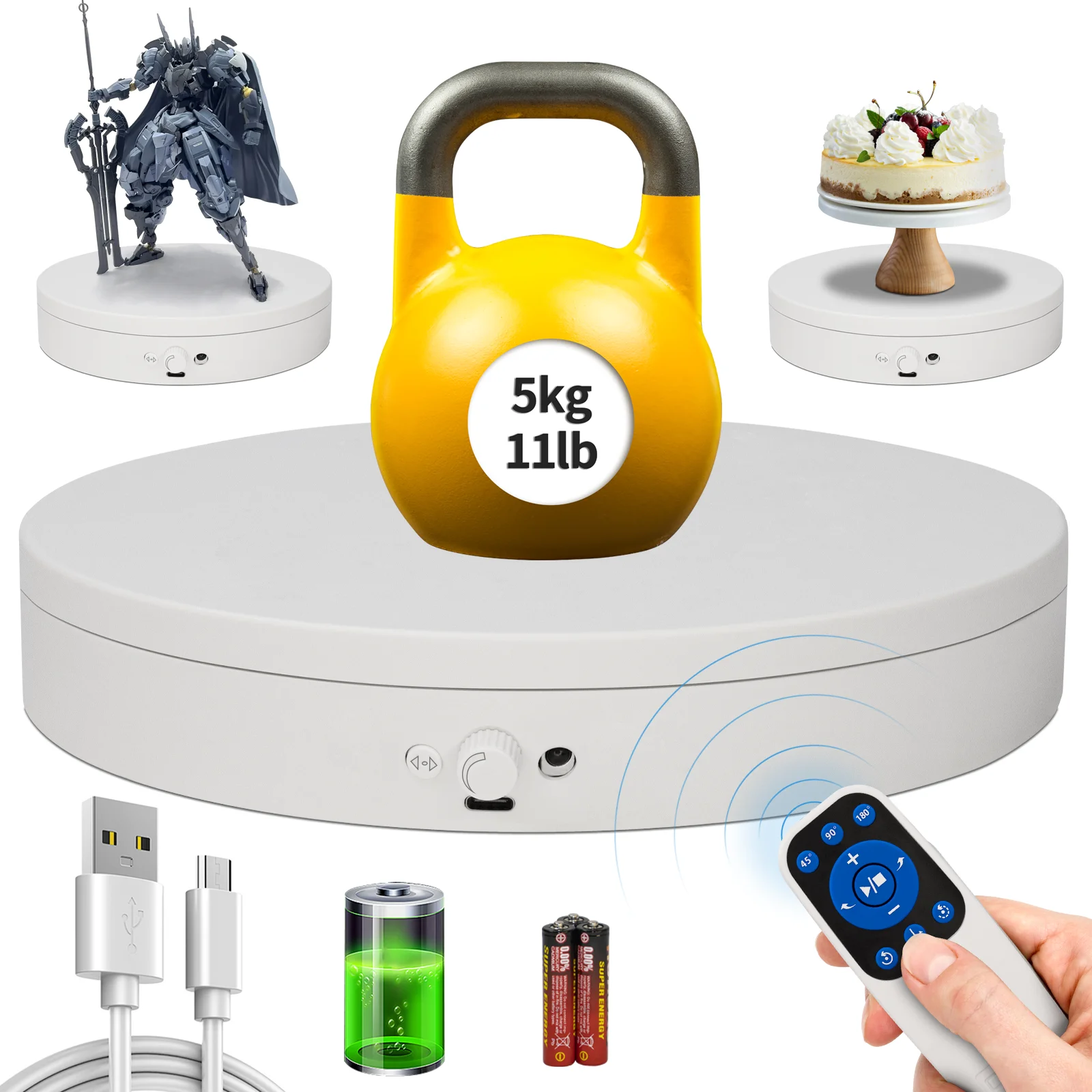 

MT200RJDGEL-K11 Motorized Rotating Display Stand Rotating Platform Electric Turntable for Display,Photography,3D Scanner Models