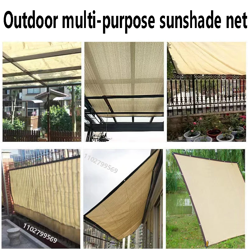 Beige shading net, UV protection, plant shed, outdoor sunshade, mesh, HDPE sunscreen fabric sunshade5x5m4x6m3x6m