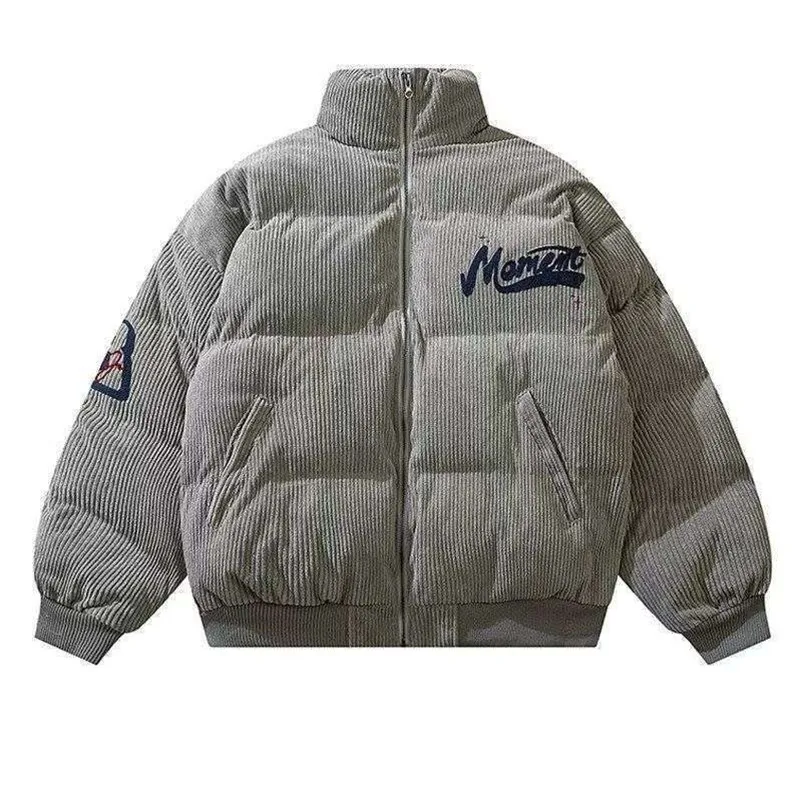 

Autumn and Winter New Fashion Trend Thickened Warm Corduroy Cotton-Padded Jacket Men's Loose Sports Large Size High Quality Coat