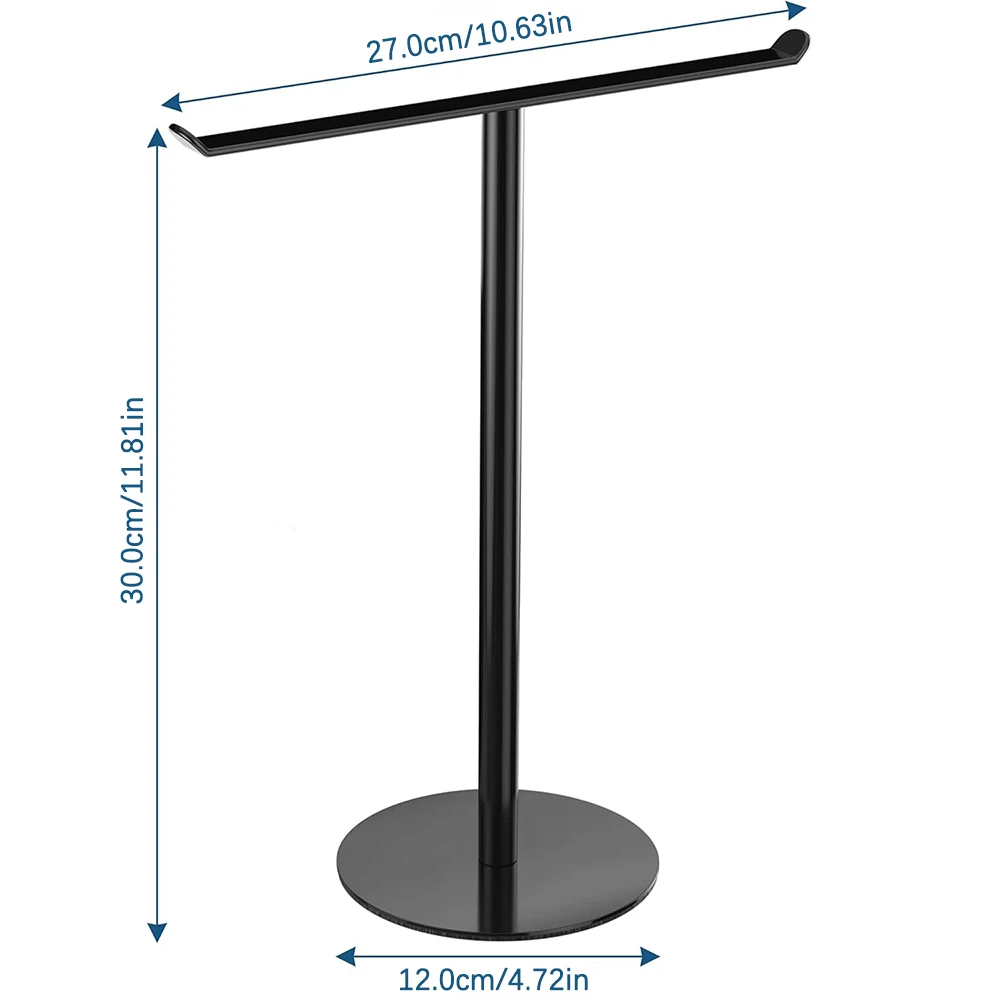 حامل منشفة اليد  شكل حرف T  قائم بذاته  رف شريط المناشف  يقف  ماتي الأسود  غرور  كونترتوب  منظم تخزين المناشف  ل  مطبخ