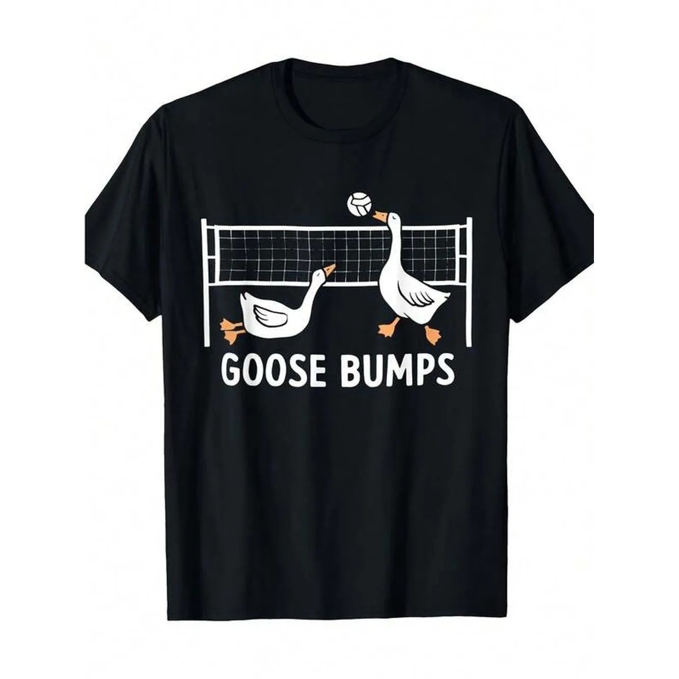Goose Bumps Volleyball Set Spike Funny Volleyball Team Items Gift Fashionable Unisex Vintage Soft Breathable Crew Neck Regular Fit Machine Washable