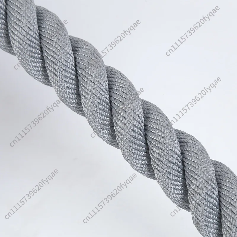 grey fitness rope, polyester combat weight throwing rope, grey sled pulling rope