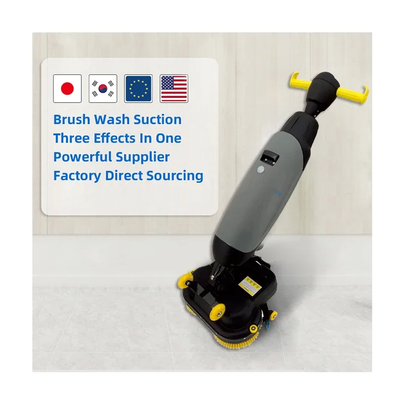 Commercial electric auto battery rechargeable cleaning  machine walk behind floor scrubber