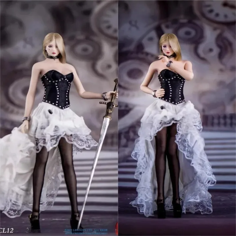 

LIFS22CL12 1/6 масштаб крутая девушка черная серия ожерелье юбка пояс корсет комплект одежды модель для 12 дюймов Tbl S22a Ph Body