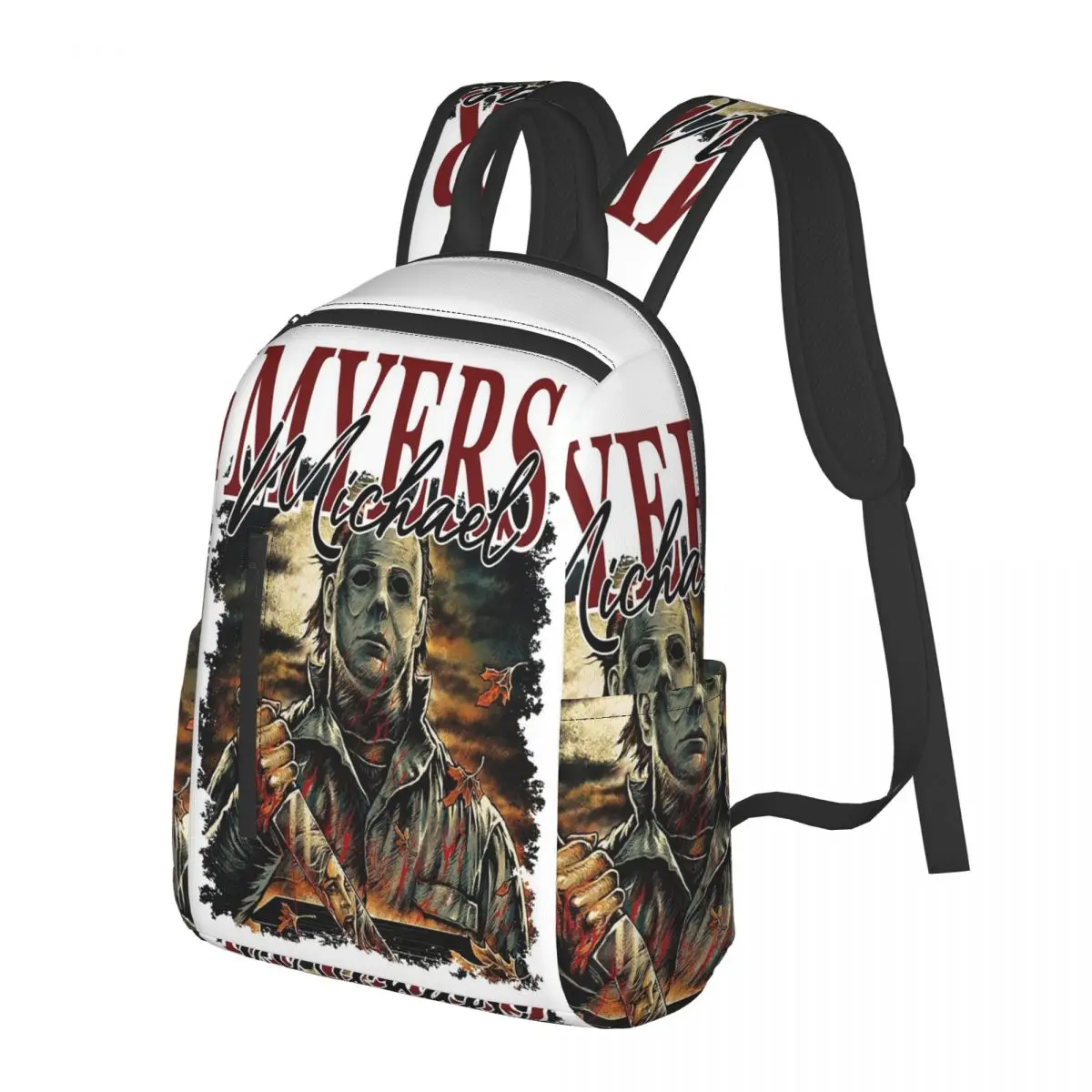 Michael Myers Student Backpack School Bag Hiking Travel Daypack for Boys Girls Bookbag Shoulder Bags