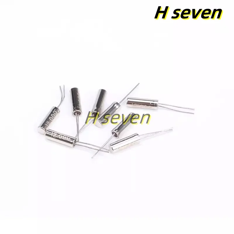 10pcs Cylindrical Passive Crystal Oscillator Quartz 32.768K DIP 2Pin Quartz Crystal 4M 12M 24M 32.768K Hz 3x8 3*8 2x6 2*6mm