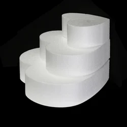 4/6/8 Inch Heart Shaped Polystyrene Foam Sugar Craft Dummy Party DIY Practice Model Cake Foam Mold Kitchen Accessories Decoratio